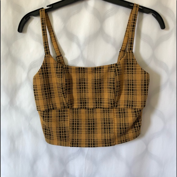 stitch & pine Tops - Stitch & Pine Womens Crop Top Small Yellow/Black